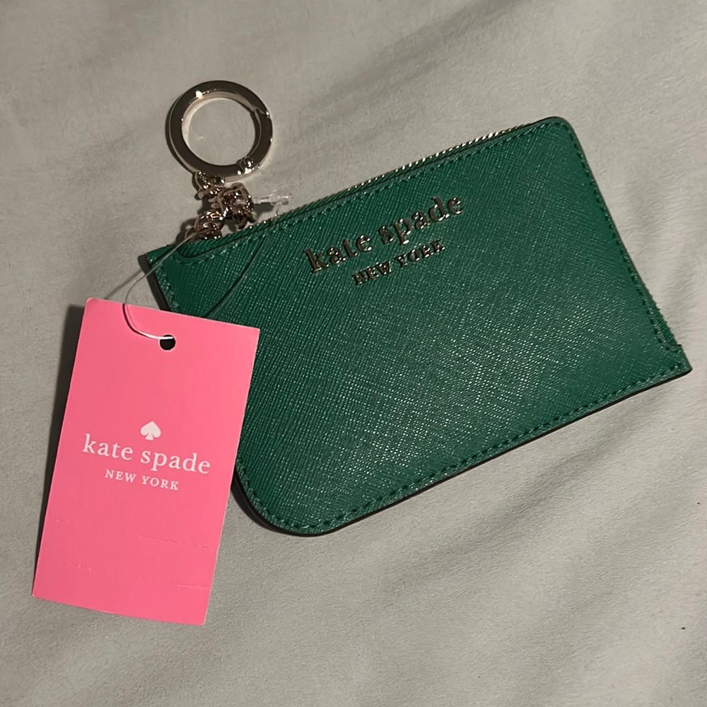 Kate Spade Zipper Cardholder (Green Bean)